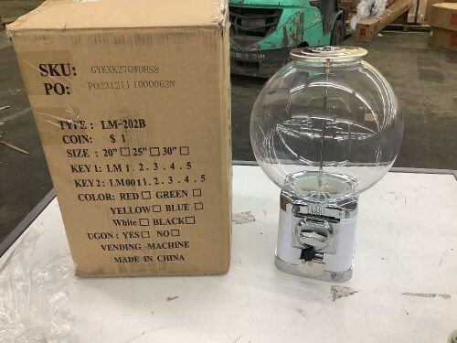 1.26inch Ball Candy Vending Machine - Small Dent  - Lot 155