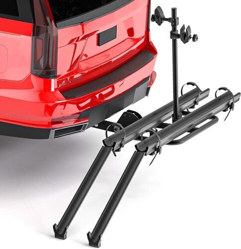 2" Hitch Mounted Heavy Duty Electric Bicycle Bike Rack Platform, 200 lbs Capacity with Up to 3.35" Fat Tires - Lot 16
