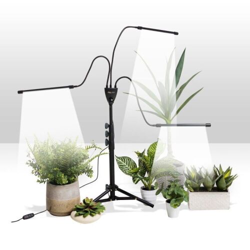 Mindful Design Adjustable Floor/Table LED Grow Light with 3 Light Modes and 10 Light Settings - Lot 365
