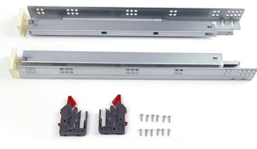 4 Pair Soft Close Drawer Slides, Sliver Full Extension Drawer Runners Concealed Drawer Slides, Kitchen Cabinet Undermount Drawer Slides, Rear Mounting Bracket Included, 18 Inch - Lot 70