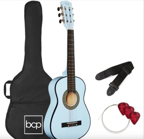 Kids Acoustic Guitar Beginner Starter Kit with Carrying Case - 30in - Lot 73