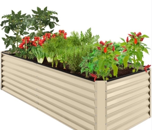 Outdoor Metal Raised Garden Bed for Vegetables, Flowers, Herbs - 8x4x2ft - Lot 150