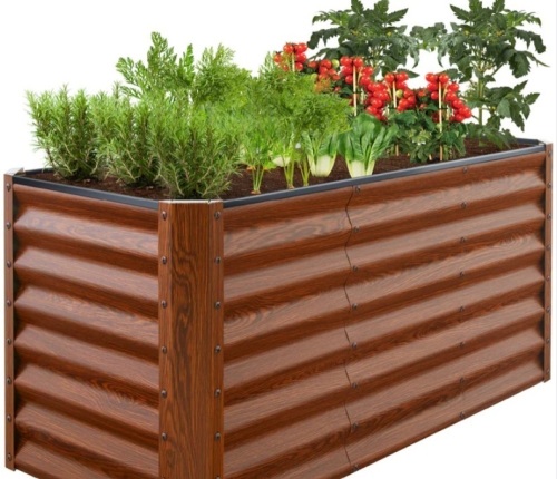 Outdoor Metal Raised Garden Bed for Vegetables, Flowers, Herbs - 4x2x2ft - Lot 153