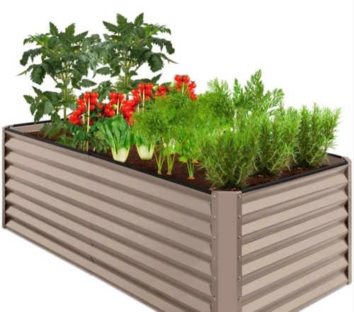 Outdoor Metal Raised Garden Bed for Vegetables, Flowers, Herbs - 6x3x2ft - Lot 177