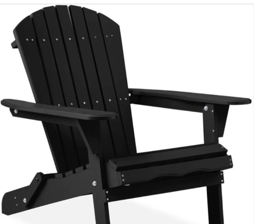 Folding Wooden Adirondack Chair, Accent Furniture w/ Natural Woodgrain - Lot 182