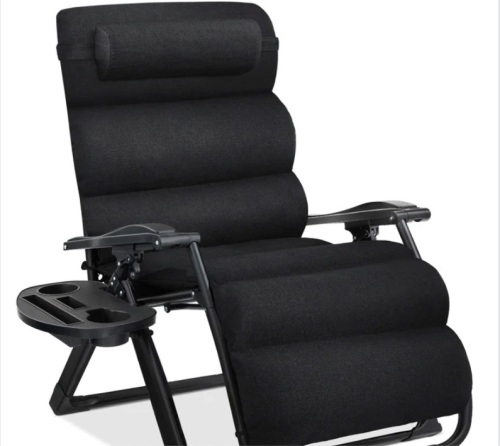 Oversized Zero Gravity Chair, Folding Outdoor Recliner w/ Removable Cushion - Lot 206