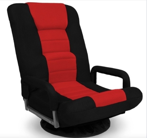 Gaming Floor Chair w/ 360-Degree Swivel, Armrest, Adjustable Backrest - Lot 96