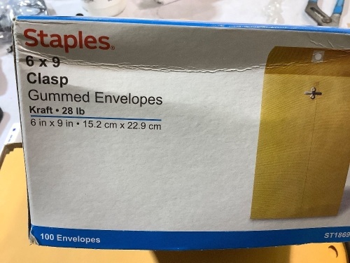 100 6x9 clasp gummed envelopes - Lot 108