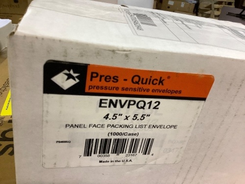 Case of 1000 panel face packing list envelopes - Lot 113