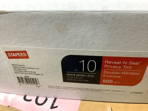 500 no.10 reveal-n-seal privacy tint double window envelopes - Lot 114