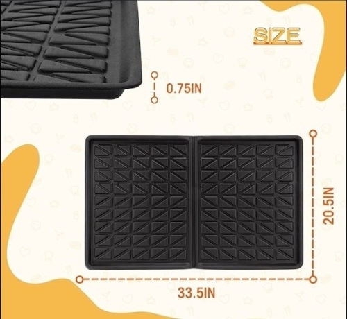 All Weather Floor Mat for Wonderfold W4 - Compatible with Wonderfold Stroller Wagons, Made from TPE to ProtectWagon from Sand, Dirt, and Water - Lot 225