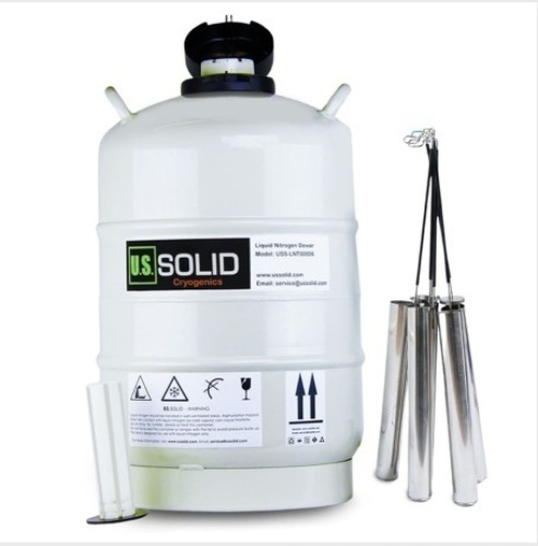 20L Liquid Nitrogen Tank LN2 Dewar Cryogenic Container with Straps - Lot 335