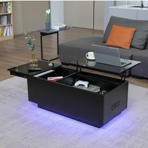 HOMMPA Lift Top LED Coffee Table  - Lot 239