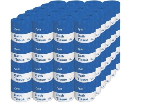 Quill Brand® Toilet Paper, 2-Ply, 500 Sheets/Roll, 96 Rolls/Carton  - Lot 301