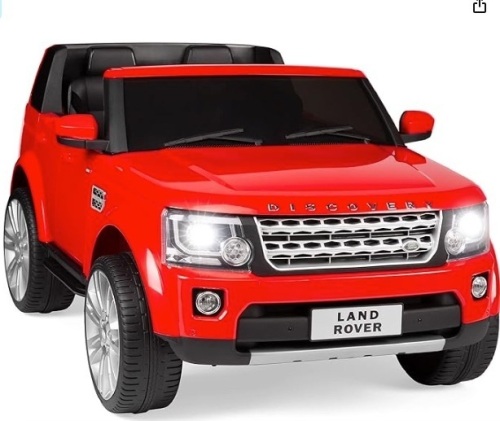12V 3.7 MPH 2-Seater Licensed Land Rover Ride On Car Toy w/Parent Remote Control, MP3 Player - Red - Lot 49