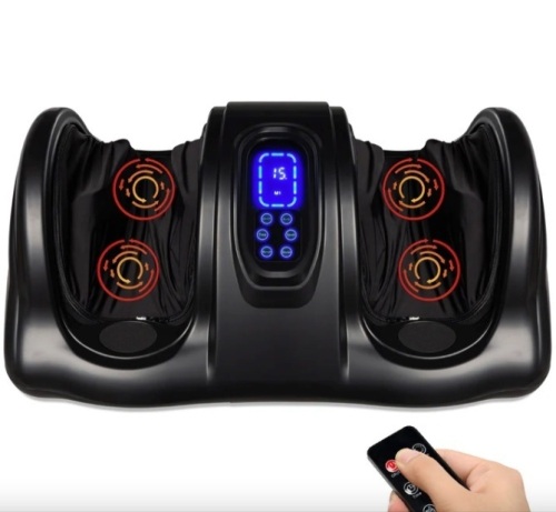 Therapeutic Foot Massager w/ High Intensity Rollers, Remote, 3 Modes - Lot 342