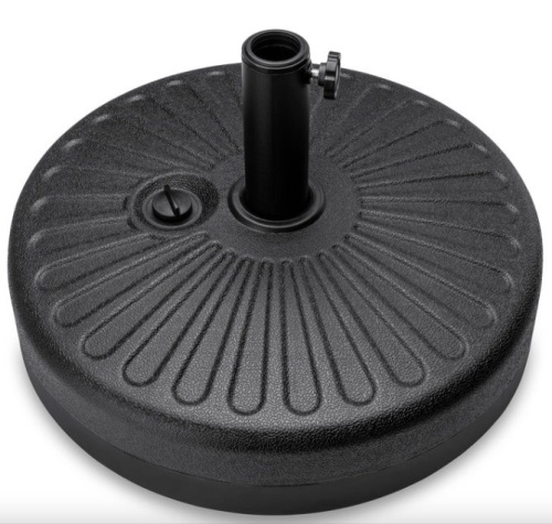 Plastic Patio Umbrella Base Pole Holder Accessory w/ Adjustable Knob - Lot 302