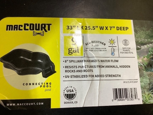 MacCourt 8" Spillway maximizes water flow  - Lot 313
