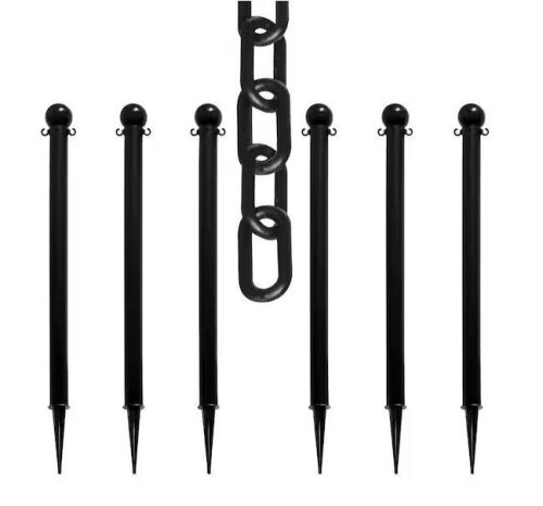 Mr.Chain Black Light Duty Ground Pole and Chain Kit  - Lot 404