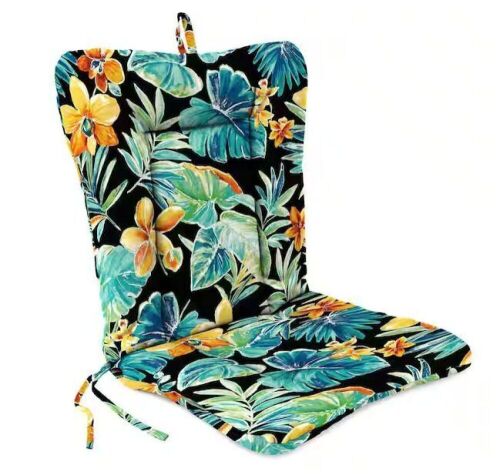 Lot of (4) Outdoor Wrought Iron Chair Cushion in Beachcrest Caviar, 38 in. L x 21 in. W x 3.5 in. T  - Lot 425