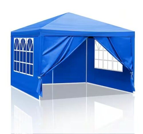 10 ft. x 10 ft. Blue Outdoor Party Tent with 4 Sidewalls  - Lot 427