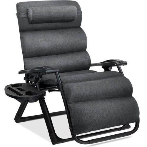 Oversized Zero Gravity Chair, Folding Outdoor Recliner w/ Removable Cushion - Lot 659