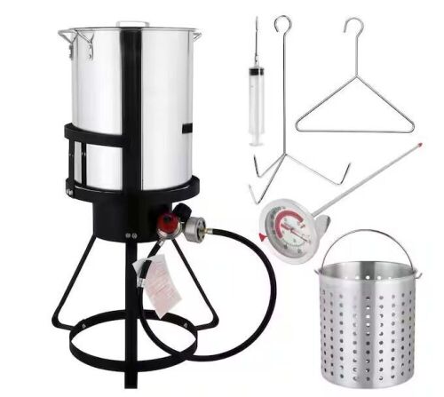 Winado 30 qt. Aluminum Turkey Fryer with Fryer Boiler Steamer Set  - Lot 346