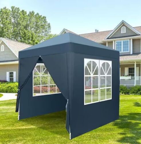 Winado 6.5 ft. x 6.5 ft. Blue Straight Leg Pop-Up Canopy with 4 Sides  - Lot 470