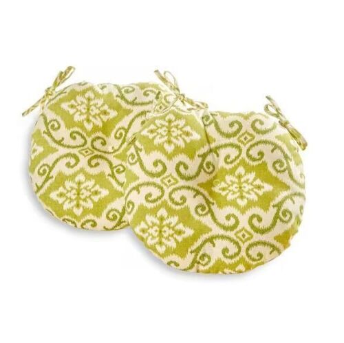 Shoreham Ikat 18 in. Round Outdoor Seat Cushion, 2 Pack  - Lot 519