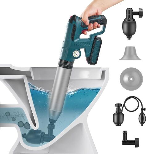 Aiment Electric Toilet Plunger, Heavy Duty Drain Clog Blaster - Lot 629