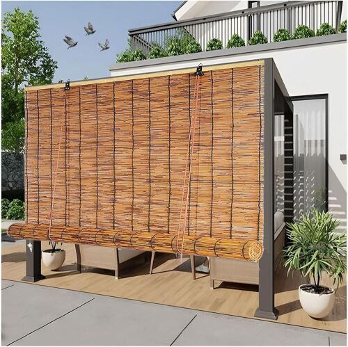 Outdoor Reed Roller Blinds 72" x 72"  - Lot 468