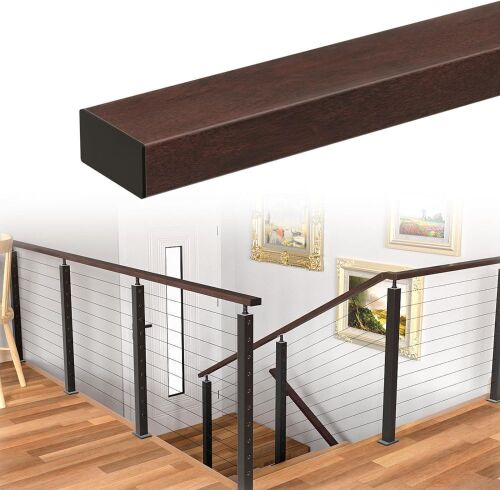 Muzata 6'6" Aluminum Handrail Walnut Wood Grain  - Lot 558