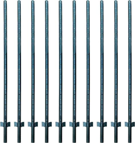 ARIFARO 7 Feet Sturdy Duty No Dig Metal Fence Post, Pack of 10 - Lot 638