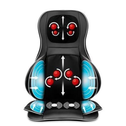 Air Compression Shiatsu Neck & Back Massager Seat w/ Heat, Rolling Massage - Lot 645