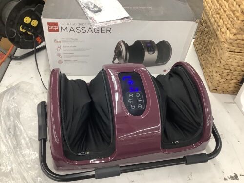Reflexology Shiatsu Foot Massager w/ High-Intensity Rollers, Remote Control - Lot 562