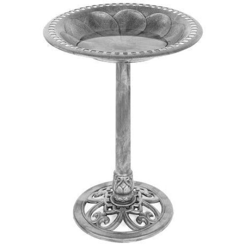 Vintage Outdoor Garden Bird Bath w/ Fleur-de-Lis Accents - Lot 474