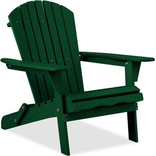 Folding Wooden Adirondack Chair, Accent Furniture w/ Natural Woodgrain - Lot 526