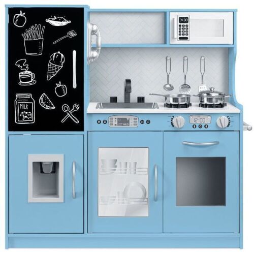 Pretend Play Kitchen Wooden Toy Set for Kids with 11 Accessories - Lot 636