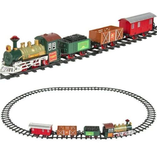 Kids Electric Railway Train Track Toy Play Set w/ Music, Lights - Lot 737