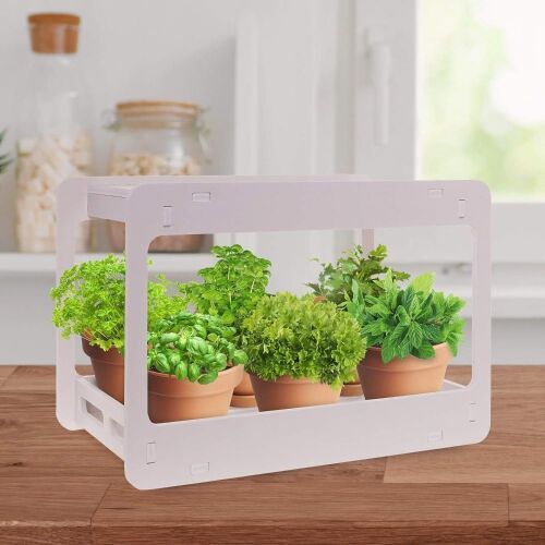  Mindful Design Extra Wide LED Indoor Stackable Desk Planter w/Automatic Timer - Lot 225