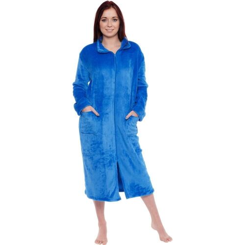 Lot of (3) Silver Lilly Women's Full Length Plush Fleece Zip Up Robe, L/XL  - Lot 248
