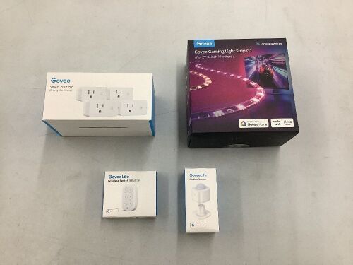 Goovee Gaming Light Strip, Smart Plug Pro, Wirless Switch 6 Button & Motion Sensor  - Lot 107
