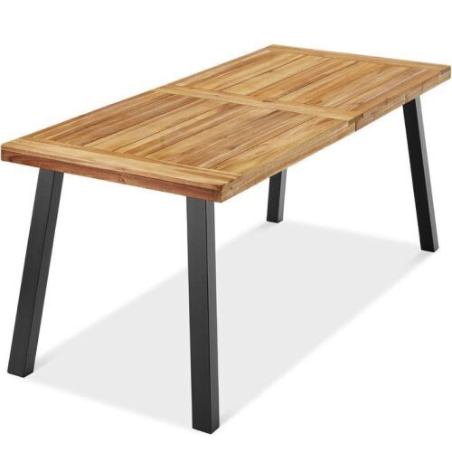 6-Person Indoor Outdoor Acacia Wood Dining Table - Lot 43