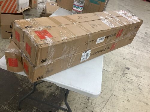 Lot of (4) Outdoor Solar Patio Umbrella w/ Push Button Tilt, Crank Lift, 7.5ft - Uninspected - Lot 187