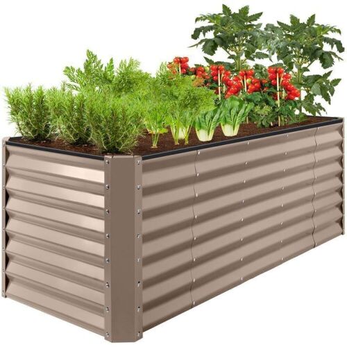 Outdoor Metal Raised Garden Bed for Vegetables, Flowers, Herbs - 8x2x2ft - Lot 120