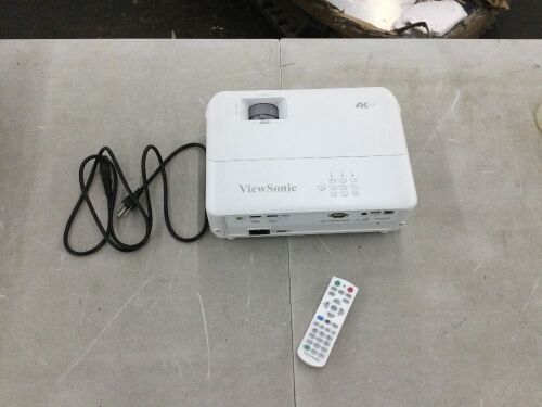 ViewSonic 4K UHD Projector with 4000 Lumens, 240Hz, 4.2ms - Powers On, Flashes Error for Light Source, For Parts/Repair  - Lot 429