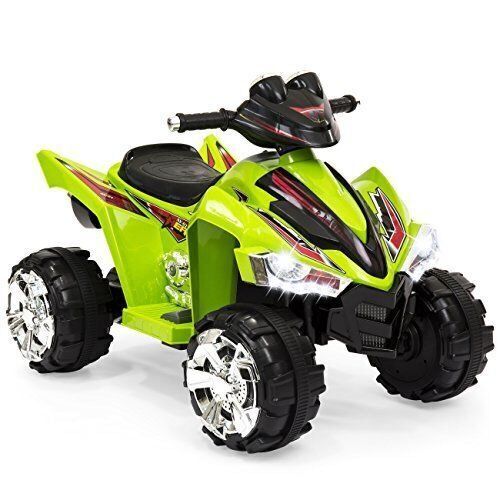12V Electric 4-Wheeler Ride On w/ LED Lights, Forward and Reverse, Green - Lot 54