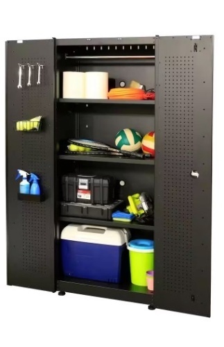 Regular Duty Welded Steel Garage Storage System in Black - Lot 21