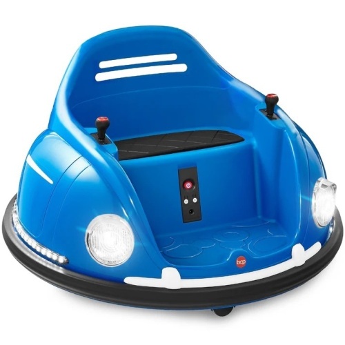 6V Kids Ride On Bumper Car Toy w/ Remote, Harness, Lights, 360 Degree Spin - Lot 115