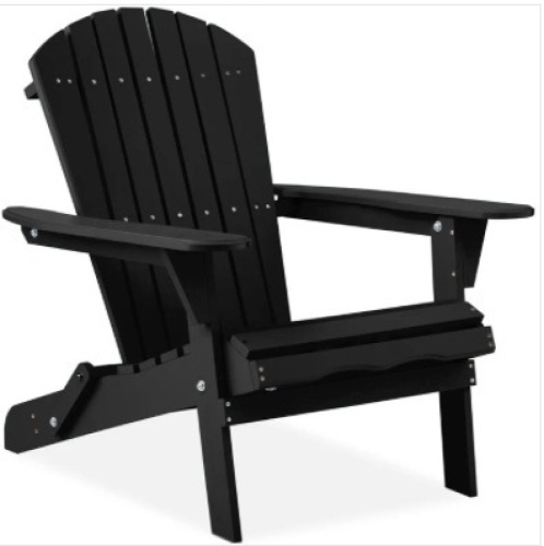 Folding Wooden Adirondack Chair, Accent Furniture w/ Natural Woodgrain - Lot 183